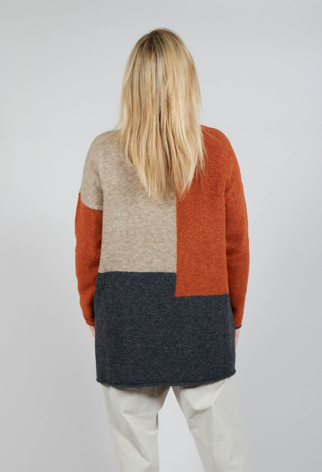 Block Colour Jumper in Zucca Corda