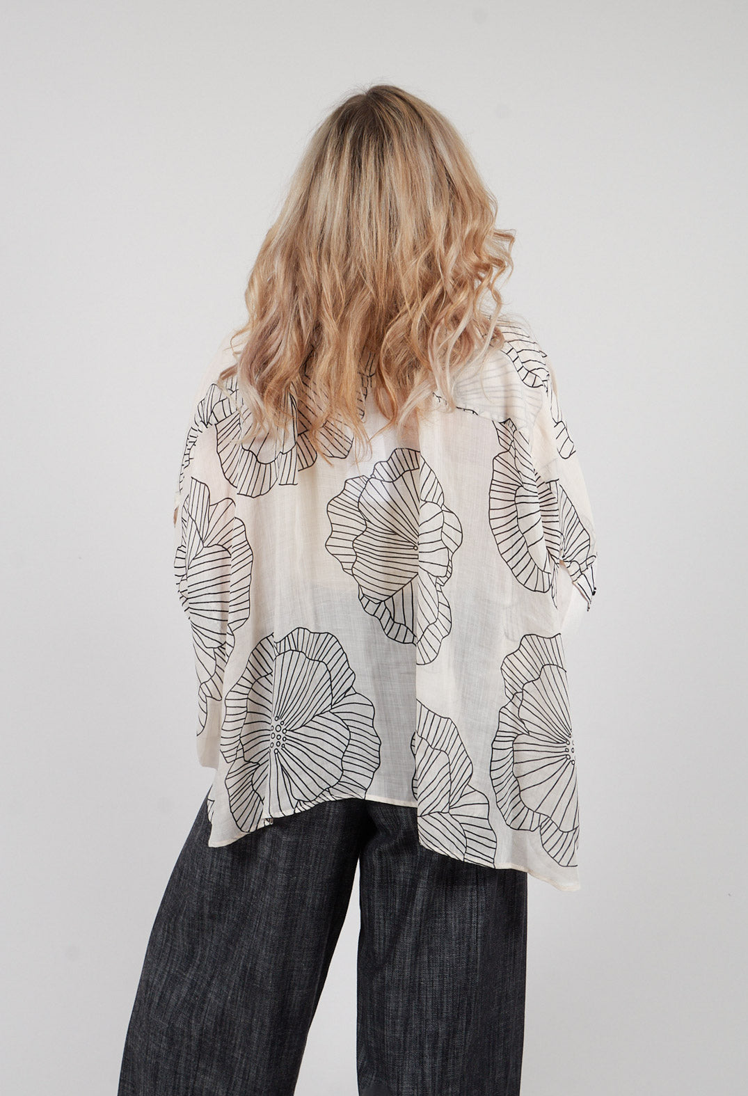 Blouse in Stampa Oyster
