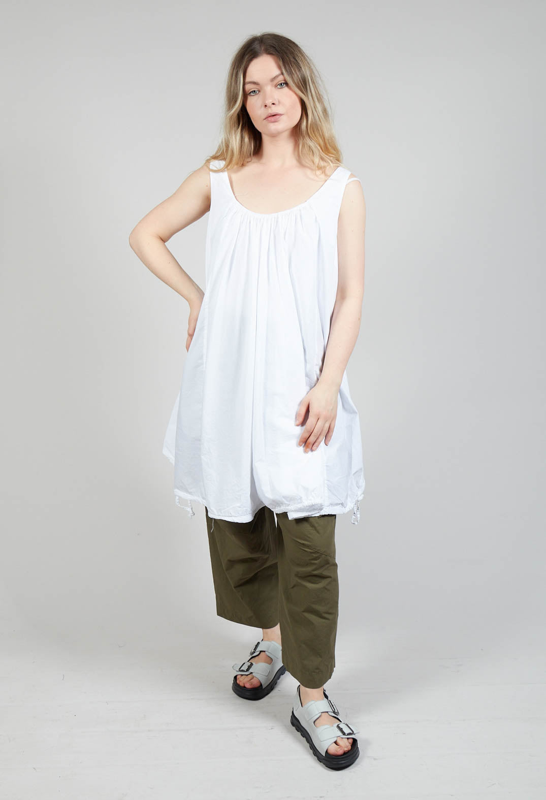 Boat Neckline Top in Bianco