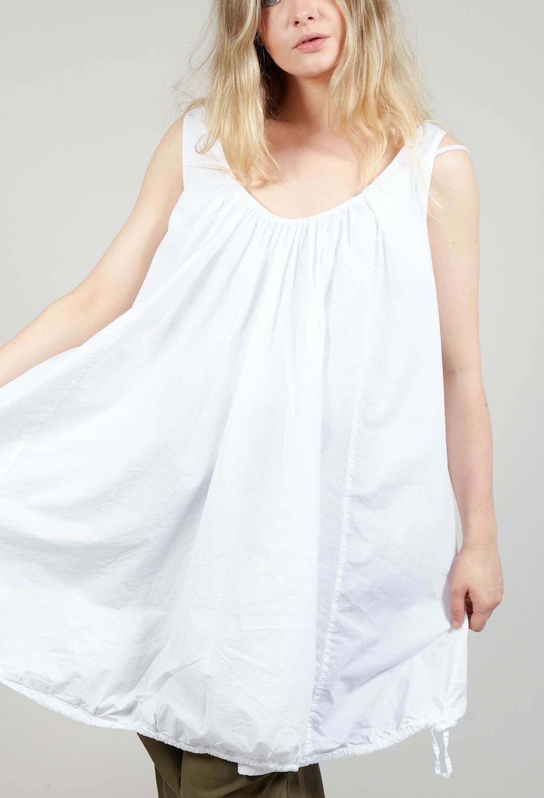 Boat Neckline Top in Bianco