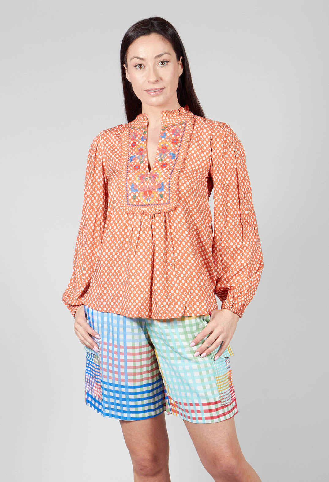 Bohemian Style Blouse in Orange