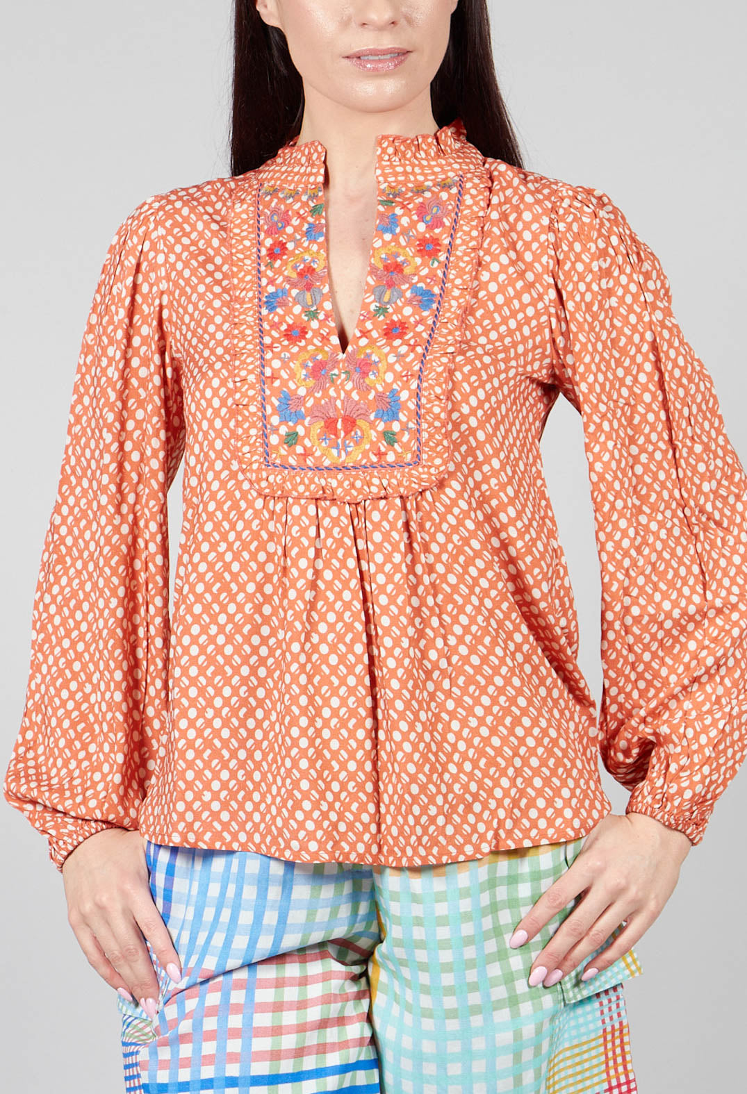 Bohemian Style Blouse in Orange