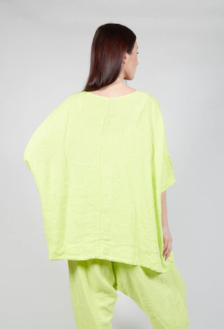 Boxy Fit Linen Top in Sun