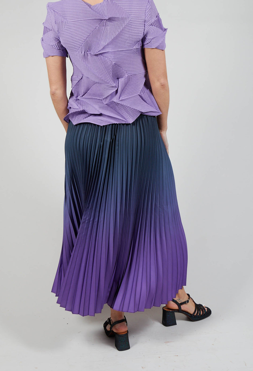 Boxy Skirt in Blueberry and Lavender
