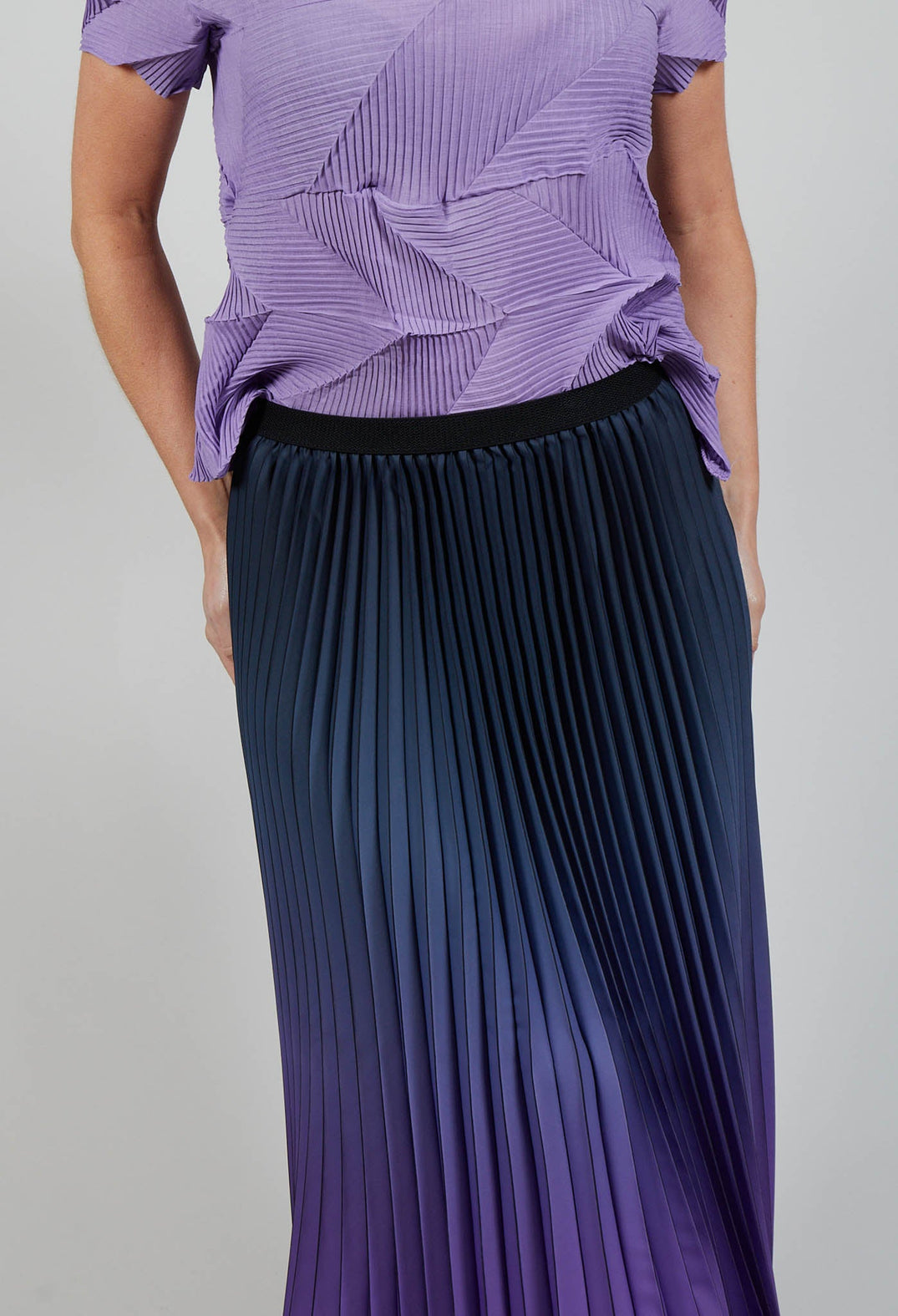 Boxy Skirt in Blueberry and Lavender