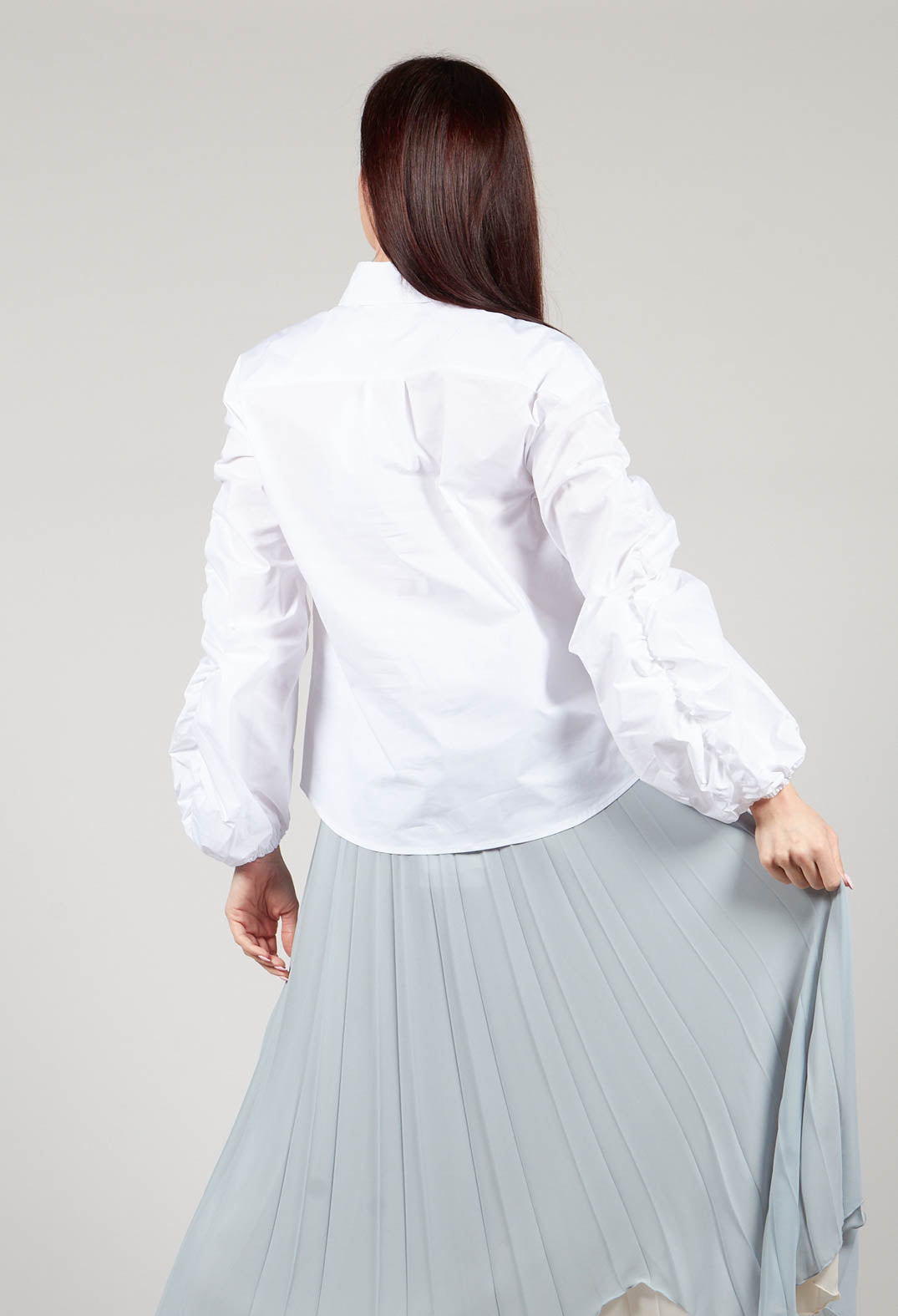 Bubble Sleeve Shirt in Summer White