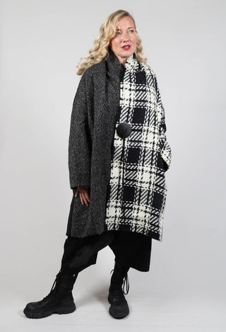 Button Feature Coat in Black