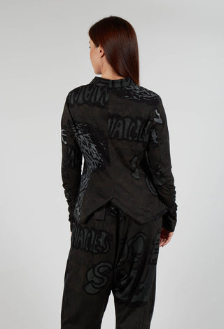 Button Through Jersey Jacket in Jungle Print