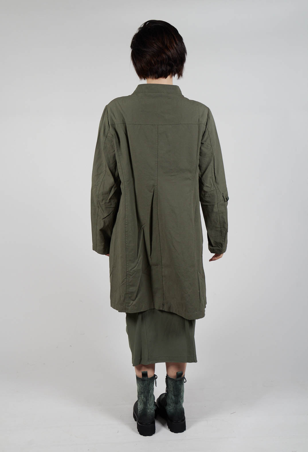 Button Through Utility Coat in Camp
