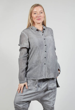 Button-Up Blouse in C.Coal 70% Cloud