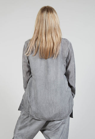 Button-Up Blouse in C.Coal 70% Cloud