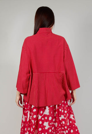 Button Up Blouse in Rosso