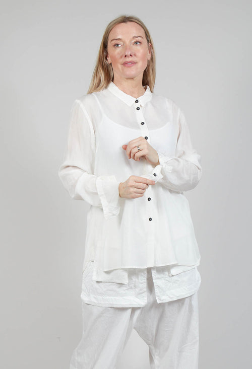 Button-Up Blouse in Starwhite