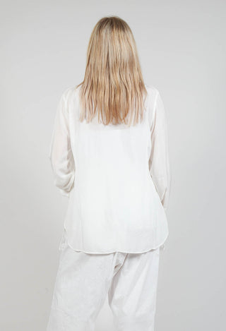 Button-Up Blouse in Starwhite