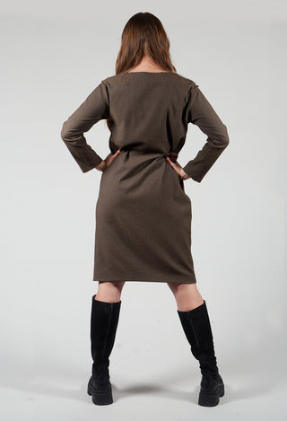 Fluid Shift Dress with Side Detail in Korten