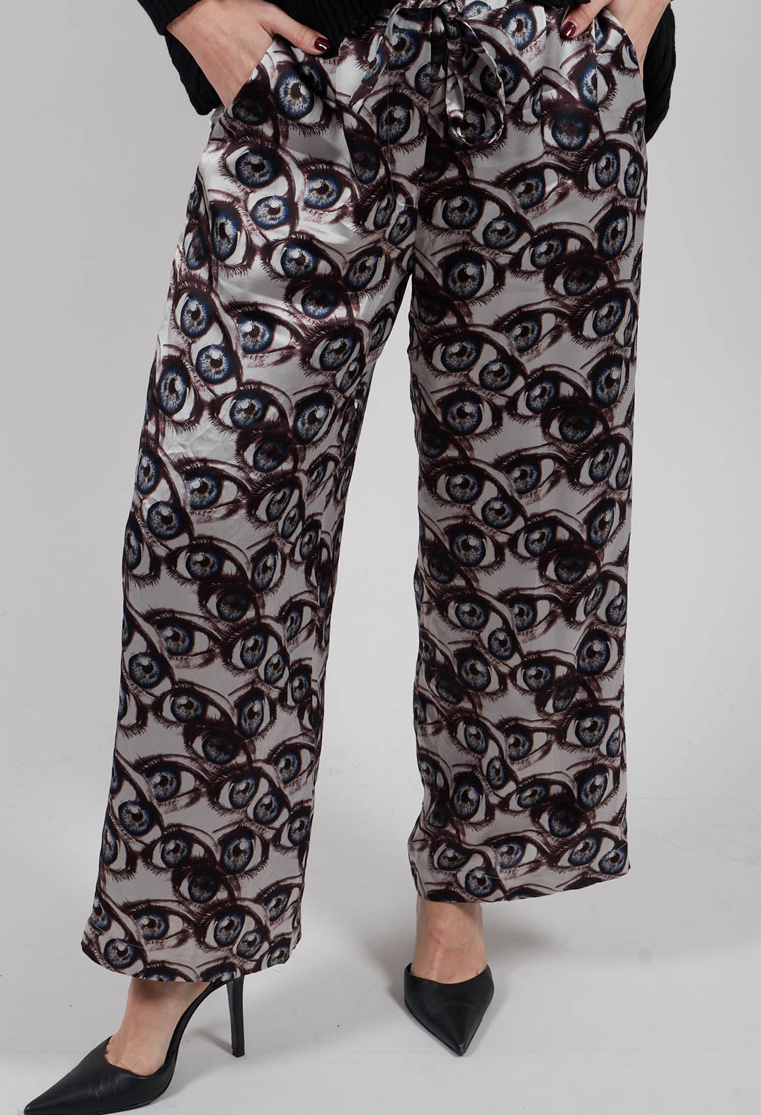Melo Wide Ankle Grazer Trousers in Multicolor
