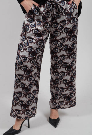 Melo Wide Ankle Grazer Trousers in Multicolor