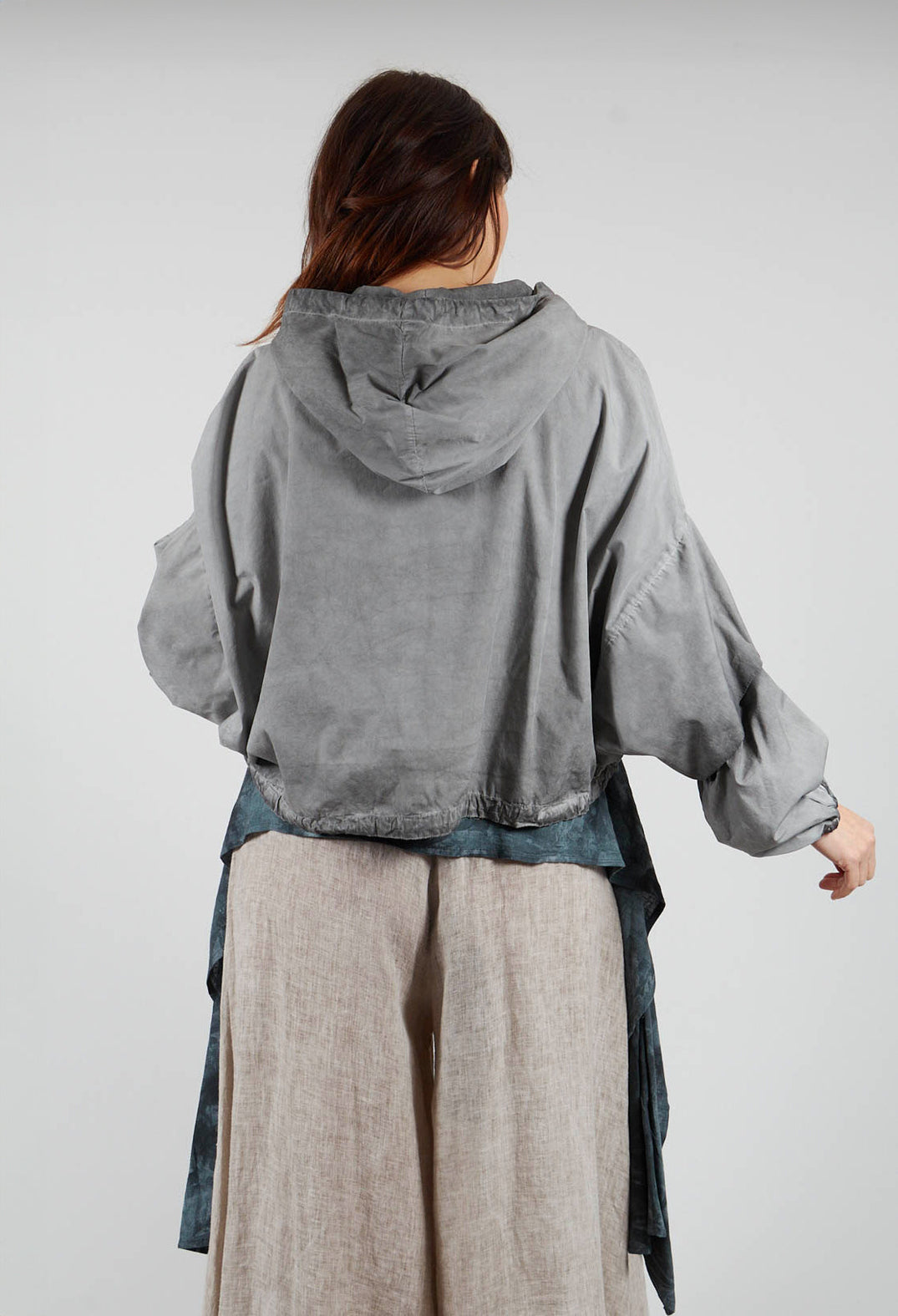 Canvas Double Dyed Bomber Jacket in Nero