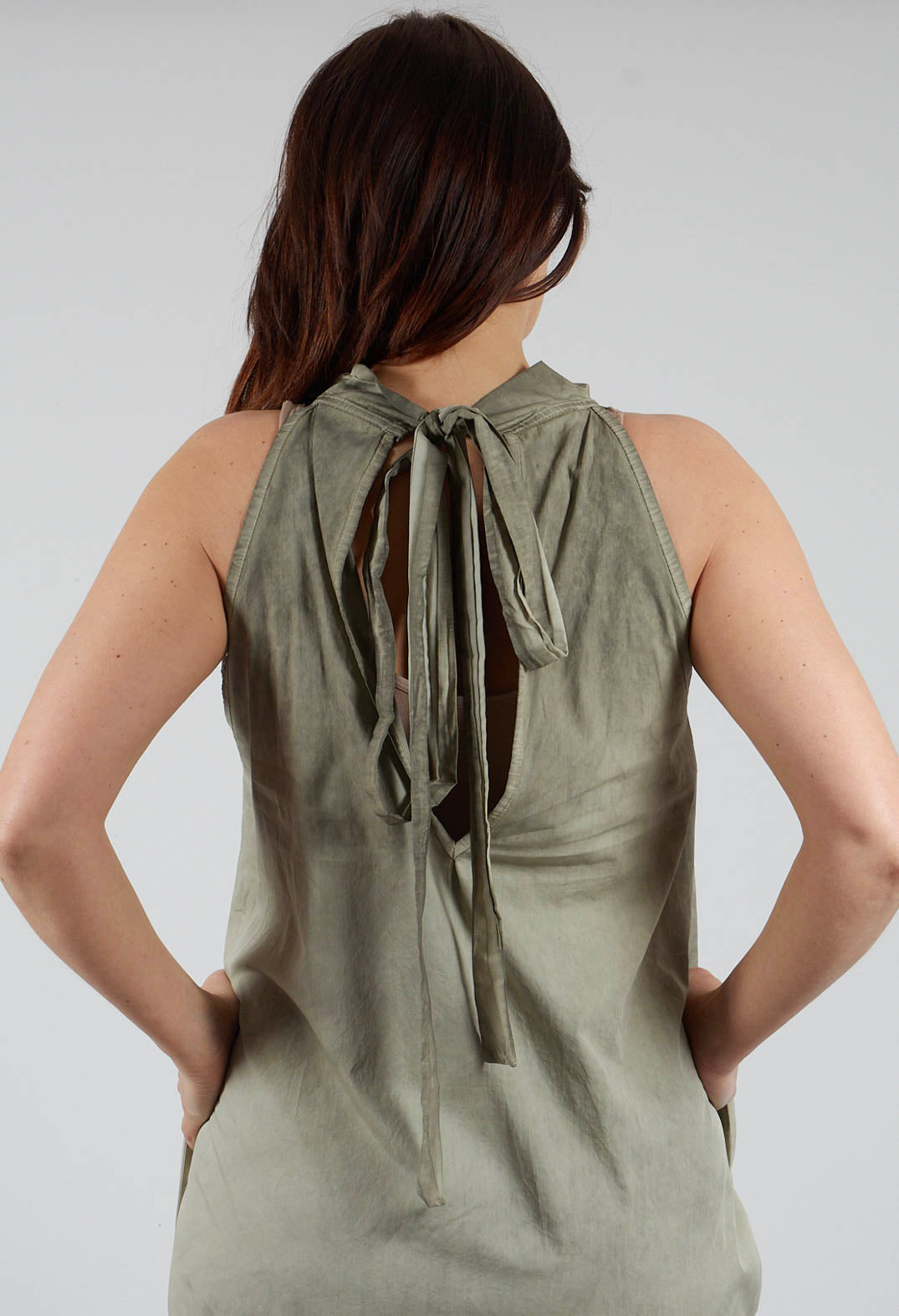Canvas Dyed Jumpsuit in Green
