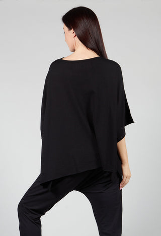 Cape Style Jumper in Black