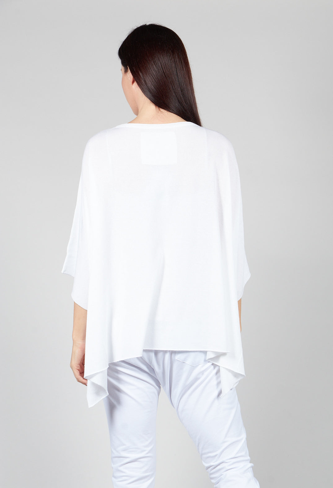 Cape Style Jumper in White