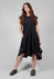 Capped Sleeve Dress in Black