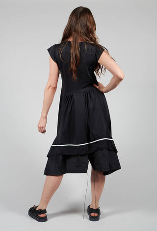 Capped Sleeve Dress in Black