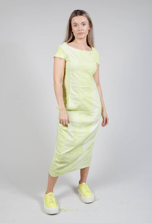 Capped Sleeve Slim Fit Dress in Sun Print