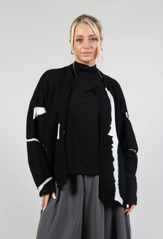 Cardigan wih Safety Pin Closure in Black