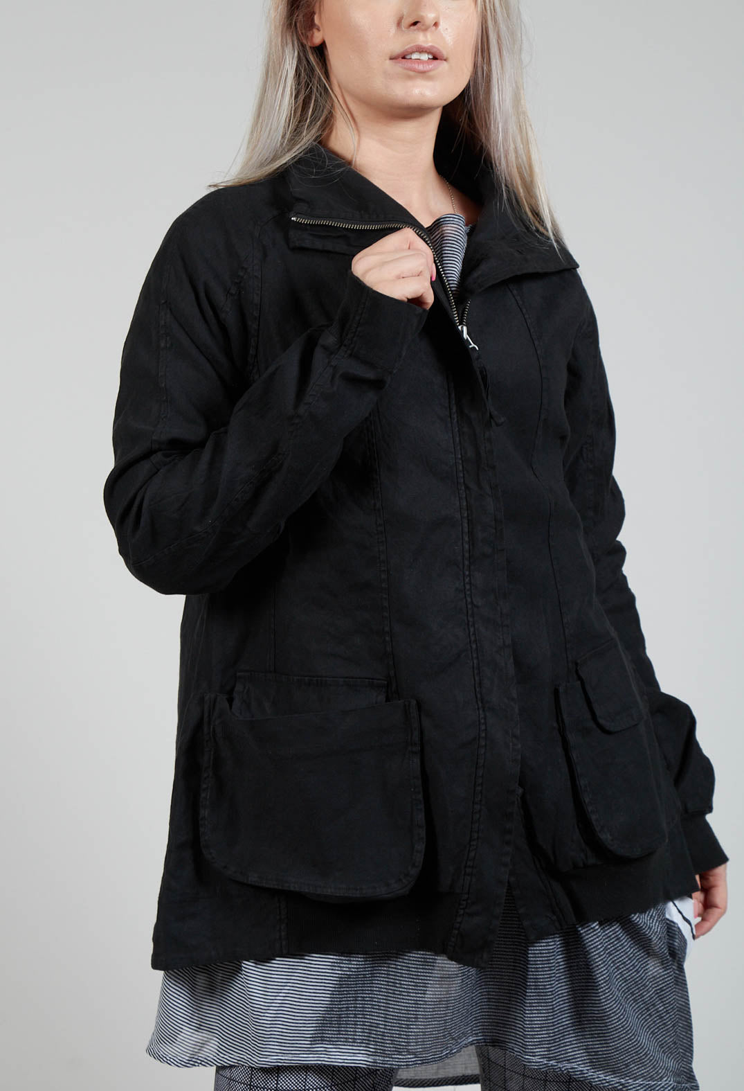 Cargo Style Jacket in Black