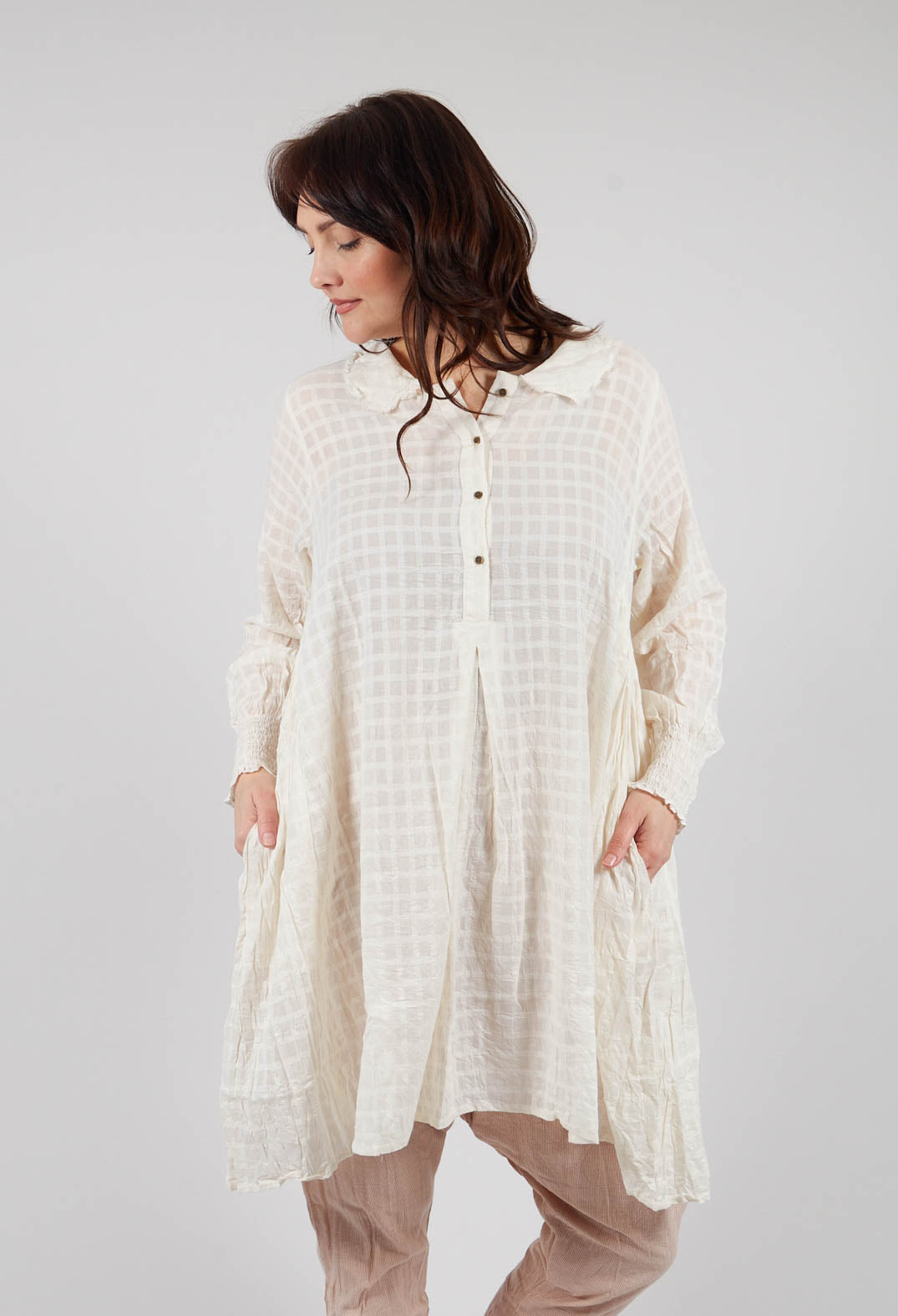 Carola Shirt in Etamine Ecru
