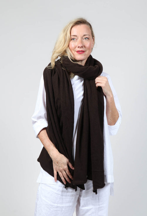 Cashmere Wrap Scarf in Espresso
