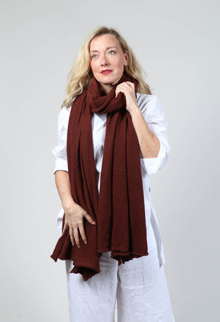 Cashmere Wrap Scarf in Rust