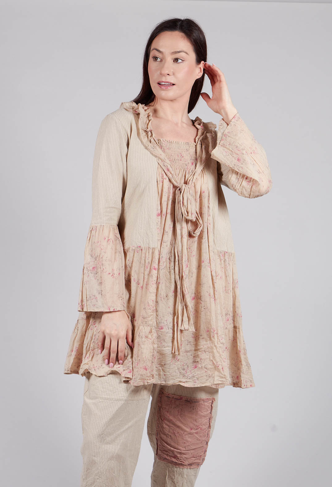 Cassis Blouse in Liberty Beige Print