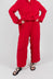 Casual Pull-On Trousses in Wild Red