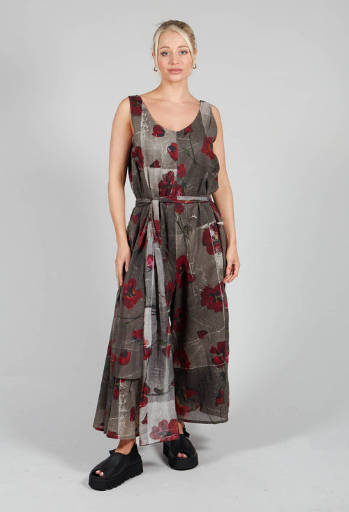 Ceila Printed Jumpsuit in Shitake Flower