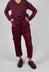 Check Print Trousers in Merlot