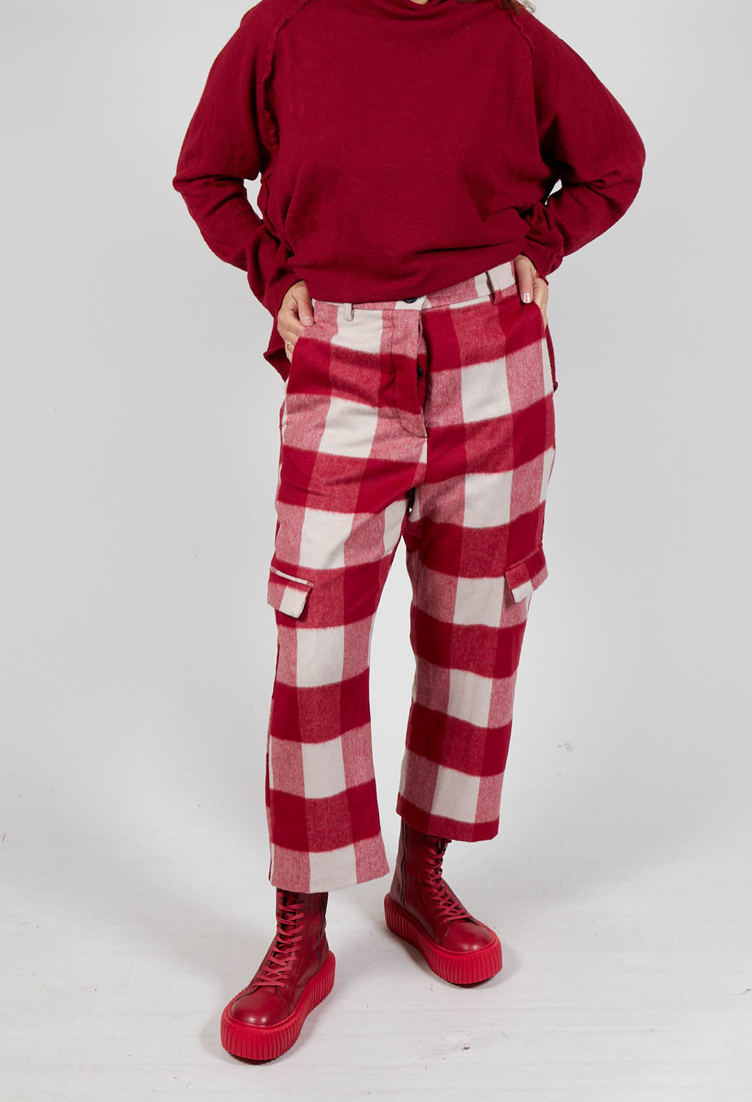 Check Print Trousers in Sunset Check