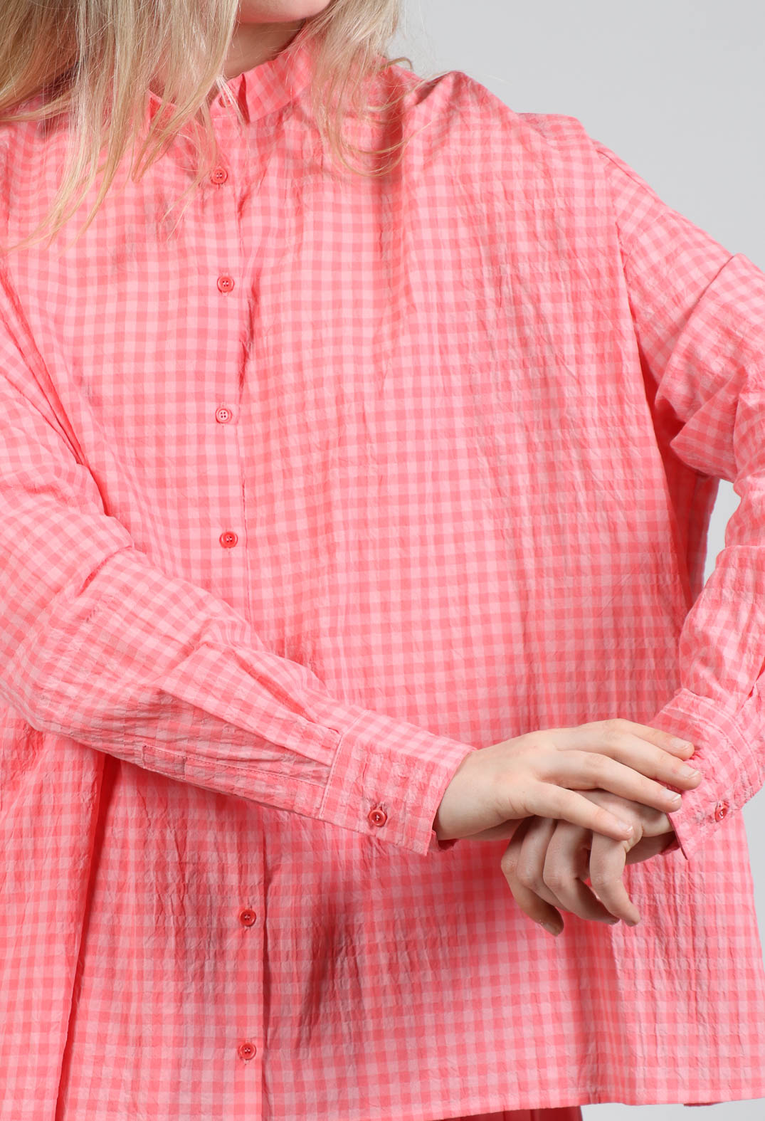 Checkered Shirt in Strawberry