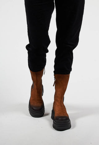 Chunky Cleated Sole Boots in Brick