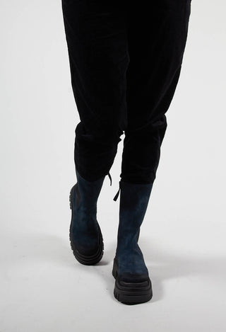 Chunky Cleated Sole Boots in Ink