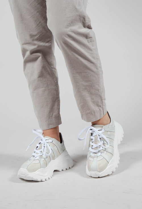 Chunky Sole Trainers in Bianco Mix
