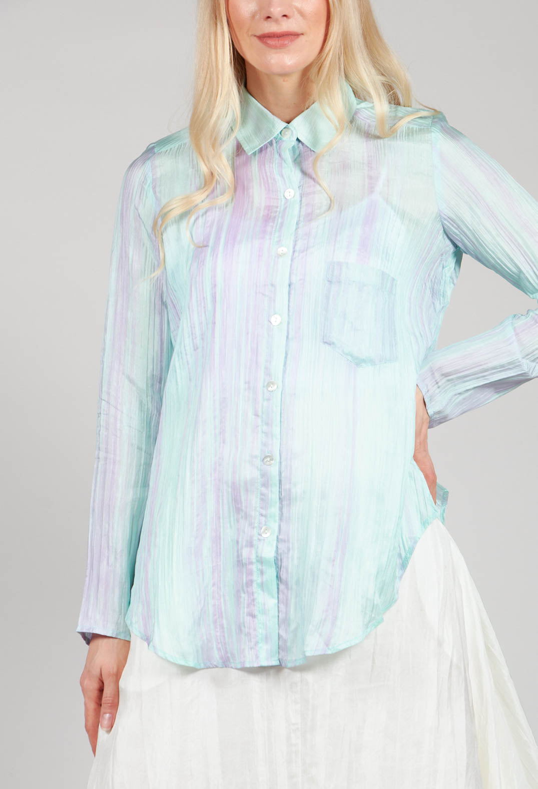 Cocinella Shirt in Lilla and Acqua