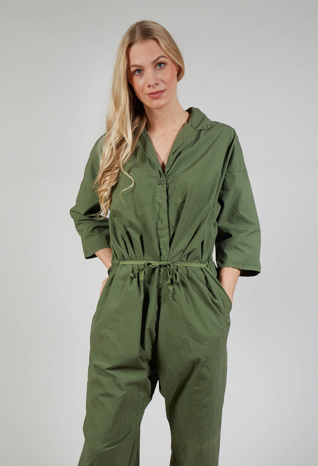 Collar Jumpsuit TS in Green
