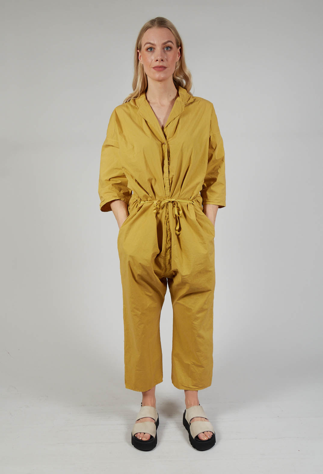 Collar Jumpsuit TS in Sun Yellow