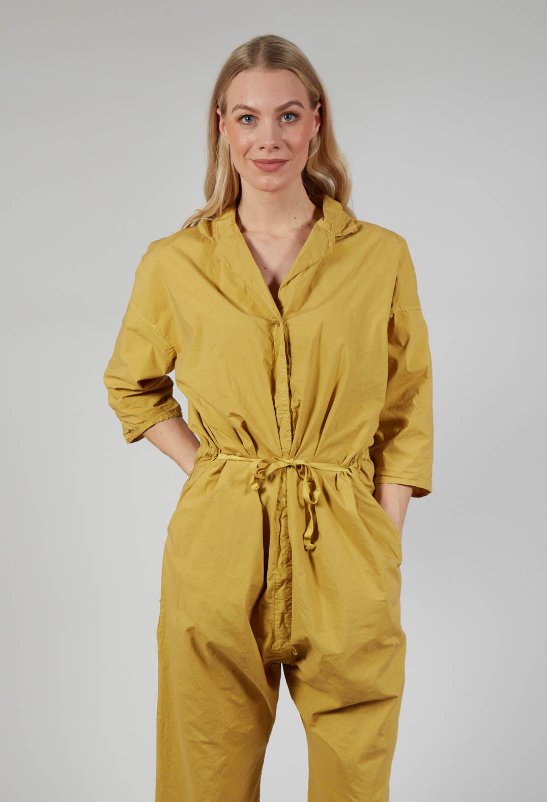 Collar Jumpsuit TS in Sun Yellow