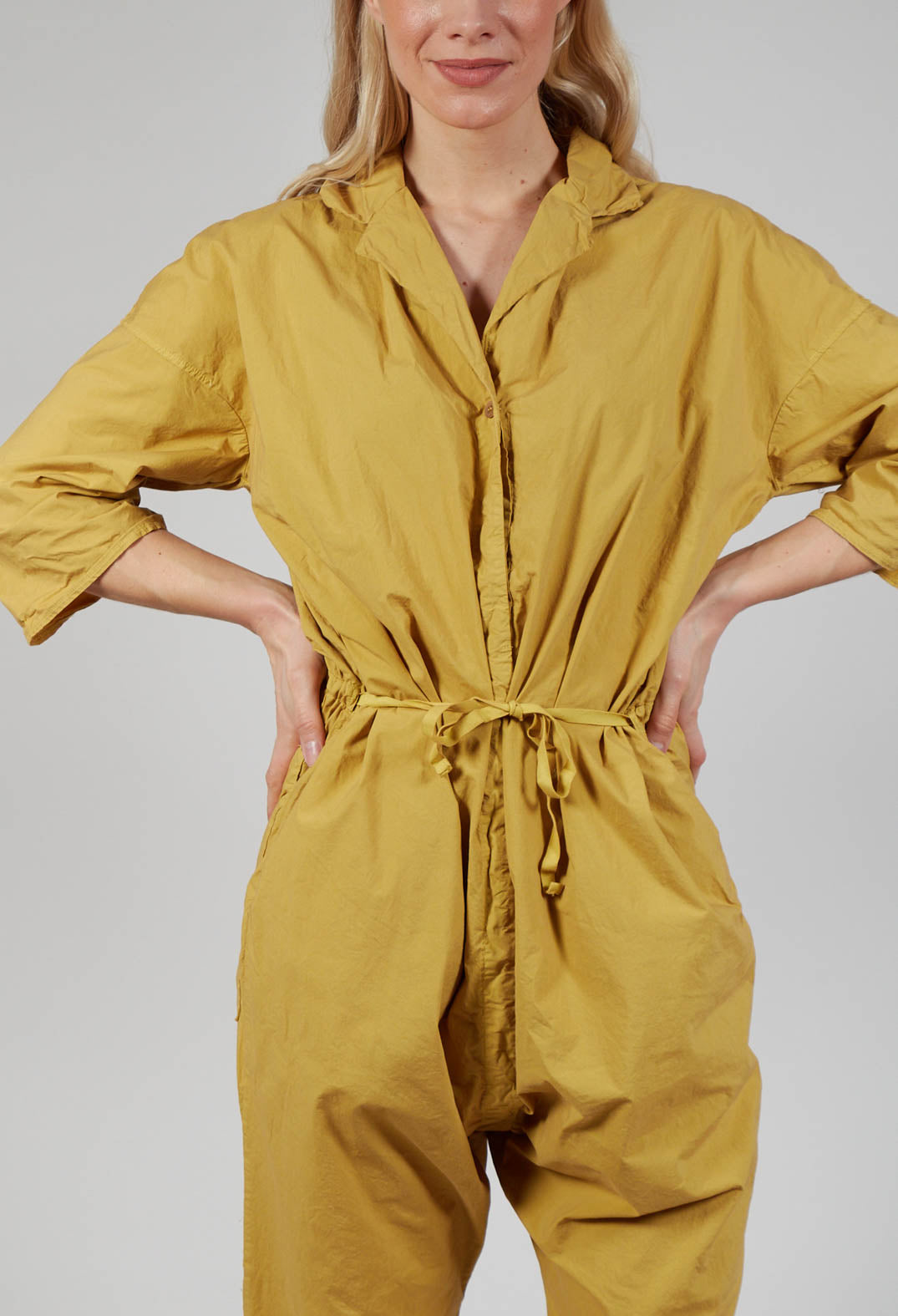 Collar Jumpsuit TS in Sun Yellow