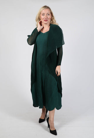 Collare Coat in Blue Green
