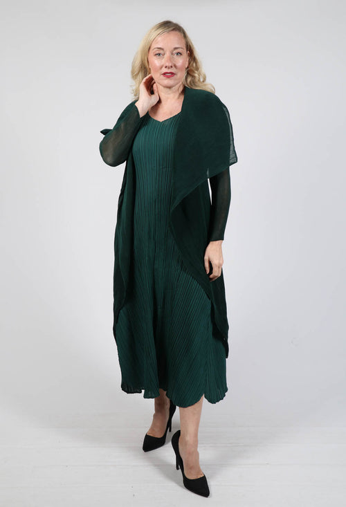 Collare Coat in Blue Green