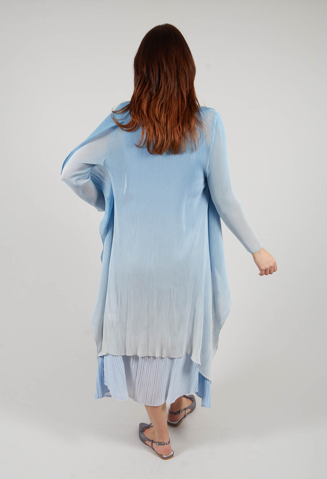 Collare Coat in Blue Sky Ombre